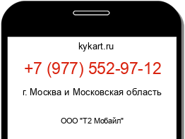 Информация о номере телефона +7 (977) 552-97-12: регион, оператор