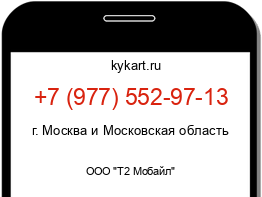 Информация о номере телефона +7 (977) 552-97-13: регион, оператор