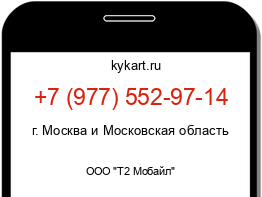 Информация о номере телефона +7 (977) 552-97-14: регион, оператор