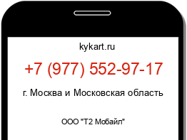 Информация о номере телефона +7 (977) 552-97-17: регион, оператор