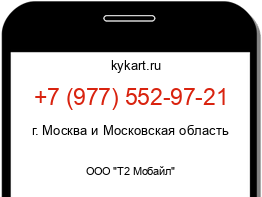 Информация о номере телефона +7 (977) 552-97-21: регион, оператор