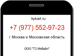 Информация о номере телефона +7 (977) 552-97-23: регион, оператор