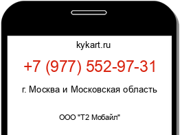 Информация о номере телефона +7 (977) 552-97-31: регион, оператор