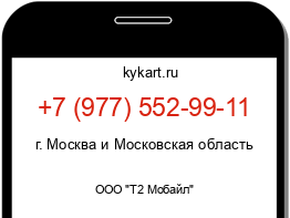 Информация о номере телефона +7 (977) 552-99-11: регион, оператор