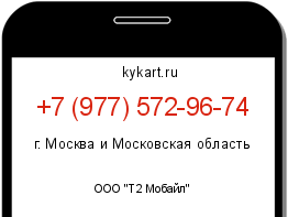 Информация о номере телефона +7 (977) 572-96-74: регион, оператор