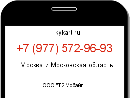 Информация о номере телефона +7 (977) 572-96-93: регион, оператор