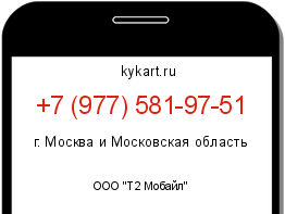 Информация о номере телефона +7 (977) 581-97-51: регион, оператор
