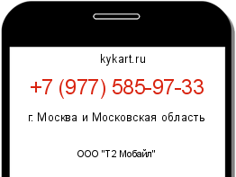 Информация о номере телефона +7 (977) 585-97-33: регион, оператор