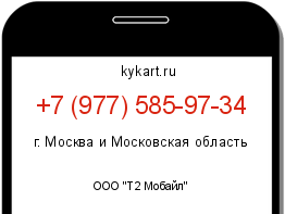 Информация о номере телефона +7 (977) 585-97-34: регион, оператор