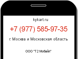 Информация о номере телефона +7 (977) 585-97-35: регион, оператор