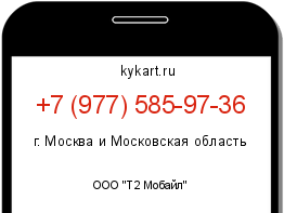 Информация о номере телефона +7 (977) 585-97-36: регион, оператор