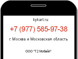 Информация о номере телефона +7 (977) 585-97-38: регион, оператор