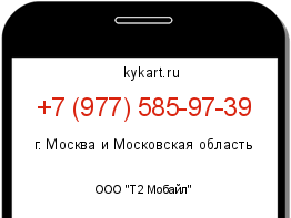 Информация о номере телефона +7 (977) 585-97-39: регион, оператор