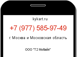 Информация о номере телефона +7 (977) 585-97-49: регион, оператор