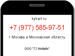 Информация о номере телефона +7 (977) 585-97-51: регион, оператор