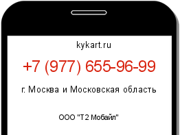 Информация о номере телефона +7 (977) 655-96-99: регион, оператор