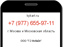 Информация о номере телефона +7 (977) 655-97-11: регион, оператор