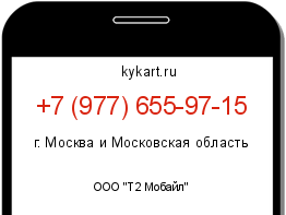 Информация о номере телефона +7 (977) 655-97-15: регион, оператор
