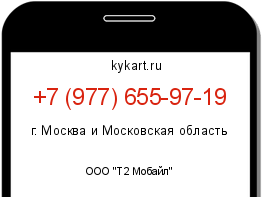 Информация о номере телефона +7 (977) 655-97-19: регион, оператор
