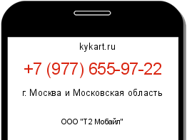 Информация о номере телефона +7 (977) 655-97-22: регион, оператор