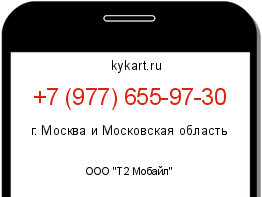 Информация о номере телефона +7 (977) 655-97-30: регион, оператор