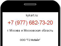Информация о номере телефона +7 (977) 682-73-20: регион, оператор