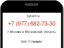 Информация о номере телефона +7 (977) 682-73-30: регион, оператор