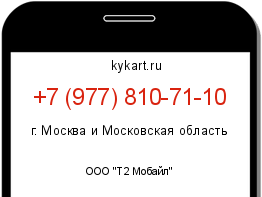 Информация о номере телефона +7 (977) 810-71-10: регион, оператор