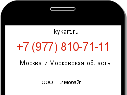 Информация о номере телефона +7 (977) 810-71-11: регион, оператор