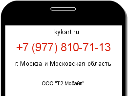 Информация о номере телефона +7 (977) 810-71-13: регион, оператор