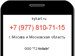 Информация о номере телефона +7 (977) 810-71-15: регион, оператор