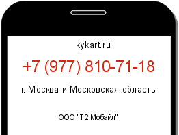 Информация о номере телефона +7 (977) 810-71-18: регион, оператор