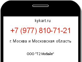 Информация о номере телефона +7 (977) 810-71-21: регион, оператор