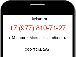 Информация о номере телефона +7 (977) 810-71-27: регион, оператор