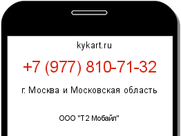 Информация о номере телефона +7 (977) 810-71-32: регион, оператор