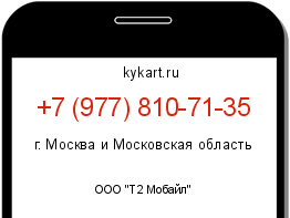 Информация о номере телефона +7 (977) 810-71-35: регион, оператор