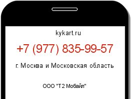 Информация о номере телефона +7 (977) 835-99-57: регион, оператор