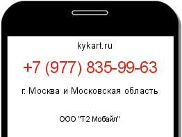 Информация о номере телефона +7 (977) 835-99-63: регион, оператор