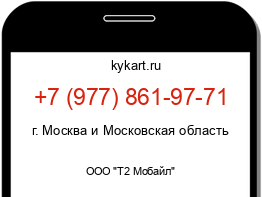 Информация о номере телефона +7 (977) 861-97-71: регион, оператор