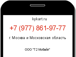 Информация о номере телефона +7 (977) 861-97-77: регион, оператор