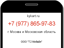 Информация о номере телефона +7 (977) 865-97-83: регион, оператор