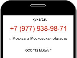 Информация о номере телефона +7 (977) 938-98-71: регион, оператор