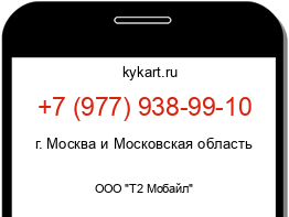 Информация о номере телефона +7 (977) 938-99-10: регион, оператор