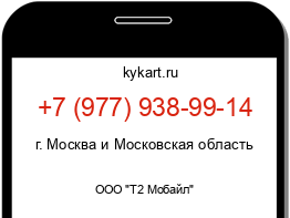 Информация о номере телефона +7 (977) 938-99-14: регион, оператор