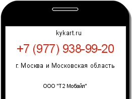 Информация о номере телефона +7 (977) 938-99-20: регион, оператор