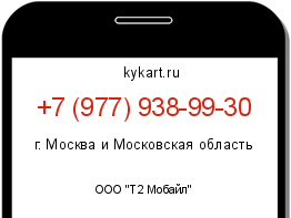 Информация о номере телефона +7 (977) 938-99-30: регион, оператор