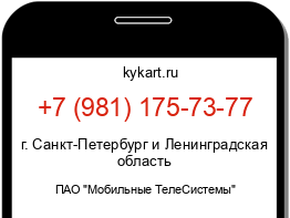 Информация о номере телефона +7 (981) 175-73-77: регион, оператор