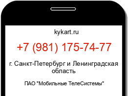 Информация о номере телефона +7 (981) 175-74-77: регион, оператор