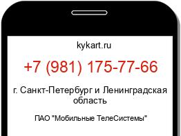 Информация о номере телефона +7 (981) 175-77-66: регион, оператор