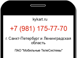 Информация о номере телефона +7 (981) 175-77-70: регион, оператор